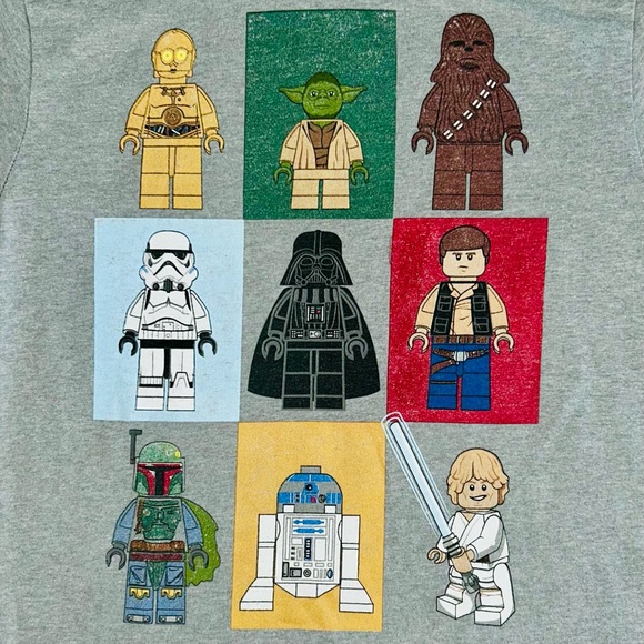 LEGO Star Wars Character Gray Cotton T-Shirt - Picture 2 of 5